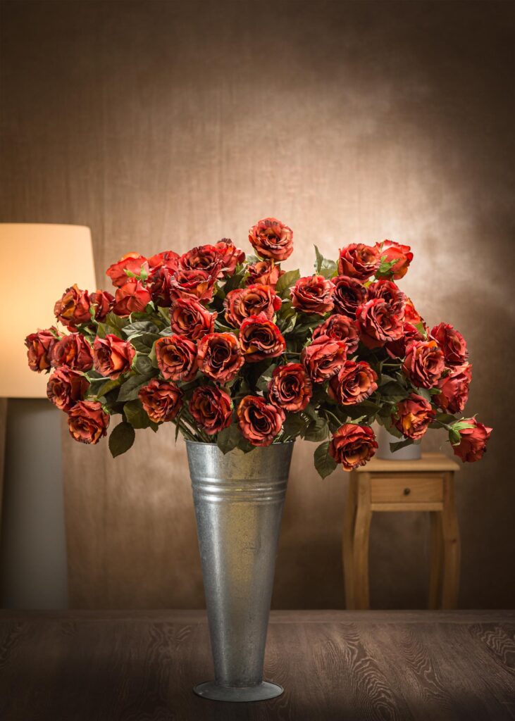 Rosa artificiale Brown anticata