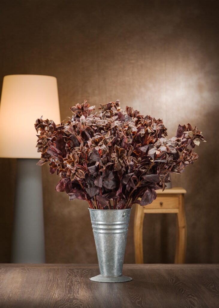 ramo artificiale di Alternanthera Brasiliana bordeaux scuro