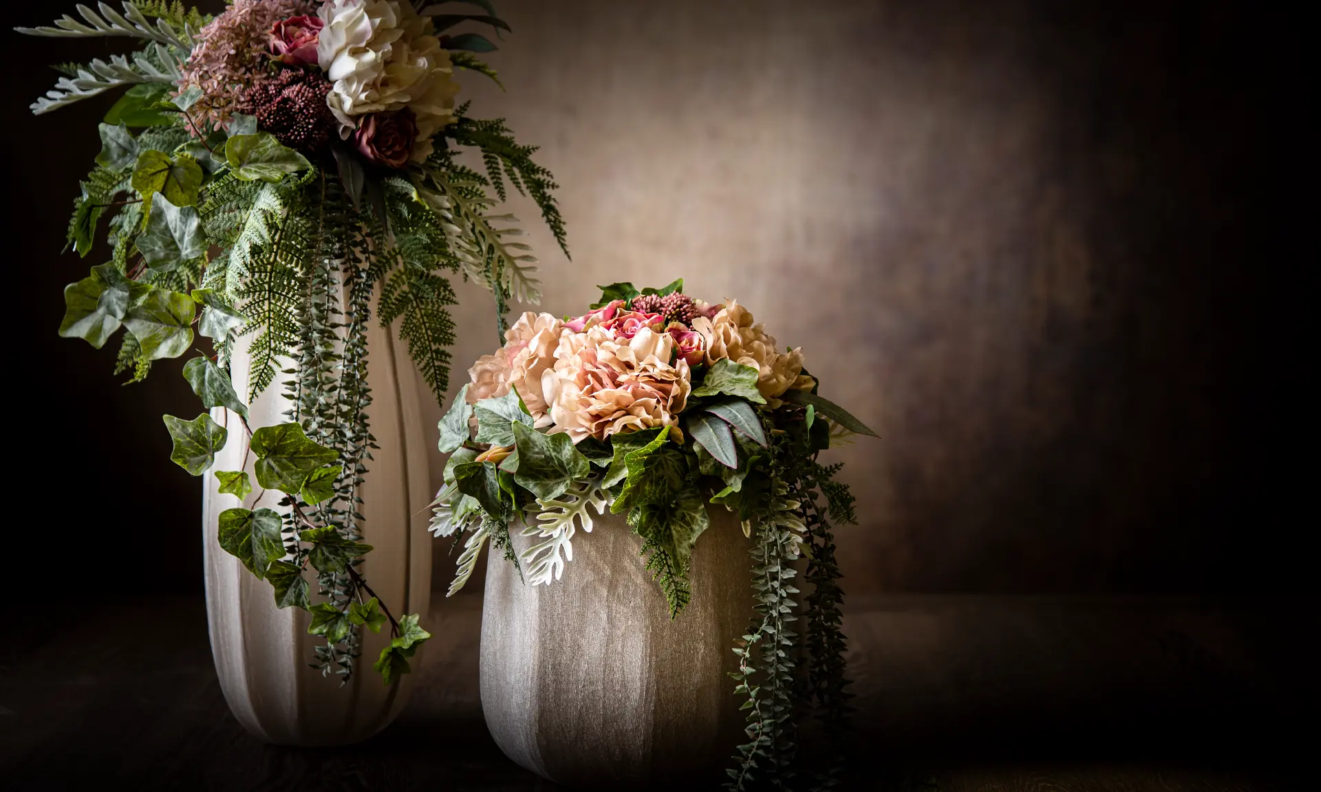 Dettaglio fiori artificiali di qualità